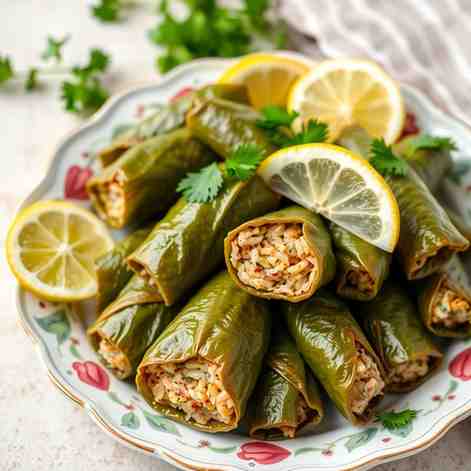 Stuffed Grape Leaves - Persian Dolmeh Recipe